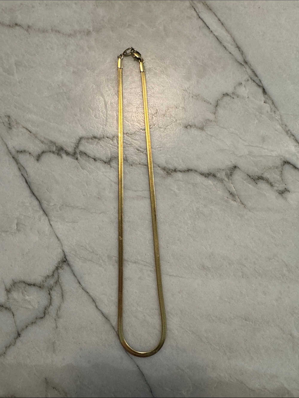 Ana Luisa Herringbone 14K Gold-Plated Women's Snake Chain Necklace